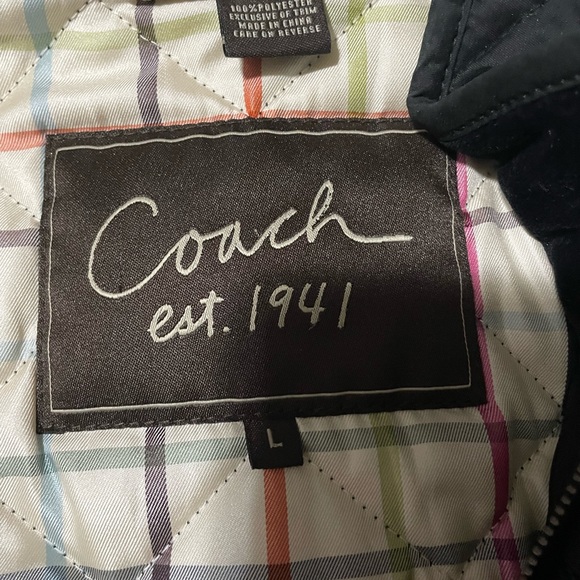 COACH quilted black jacket with zipper and buttons - Picture 3 of 3